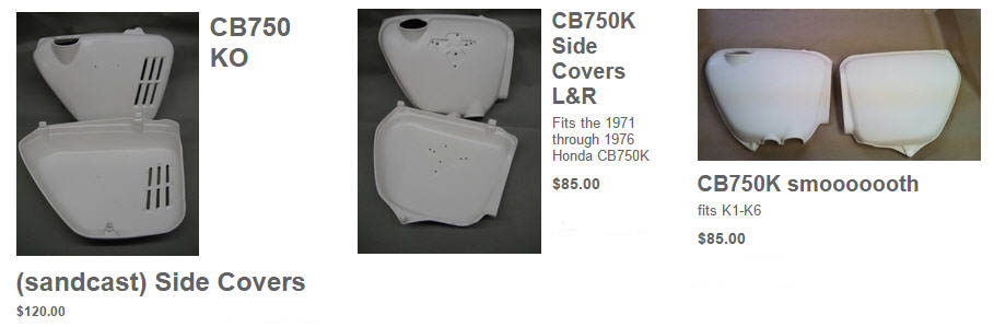 honda cb750 reproduction side covers