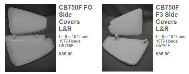 honda cb750 reproduction side covers