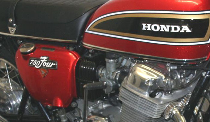 red 1975 Honda 750